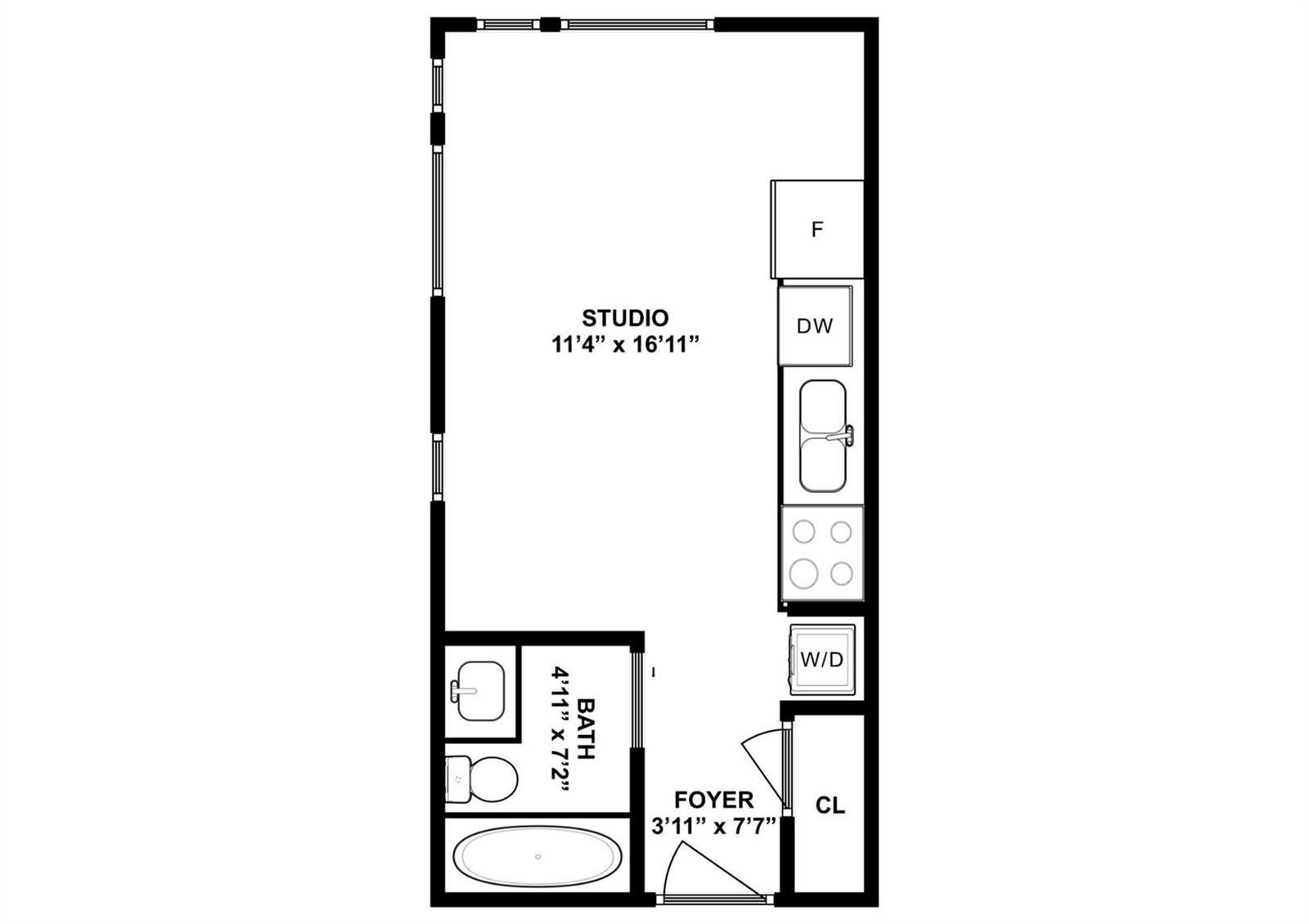 Full Floor Plans of Unit 323 Cambridge House