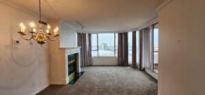 Room with a Fireplace and large windows